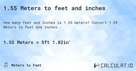 1.55 Meters to Feet 